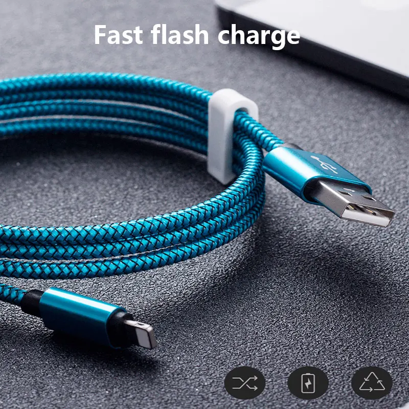 Кабель usb type-C 2.4A быстрое зарядное устройство 1 м с одной головкой плетеные кабели