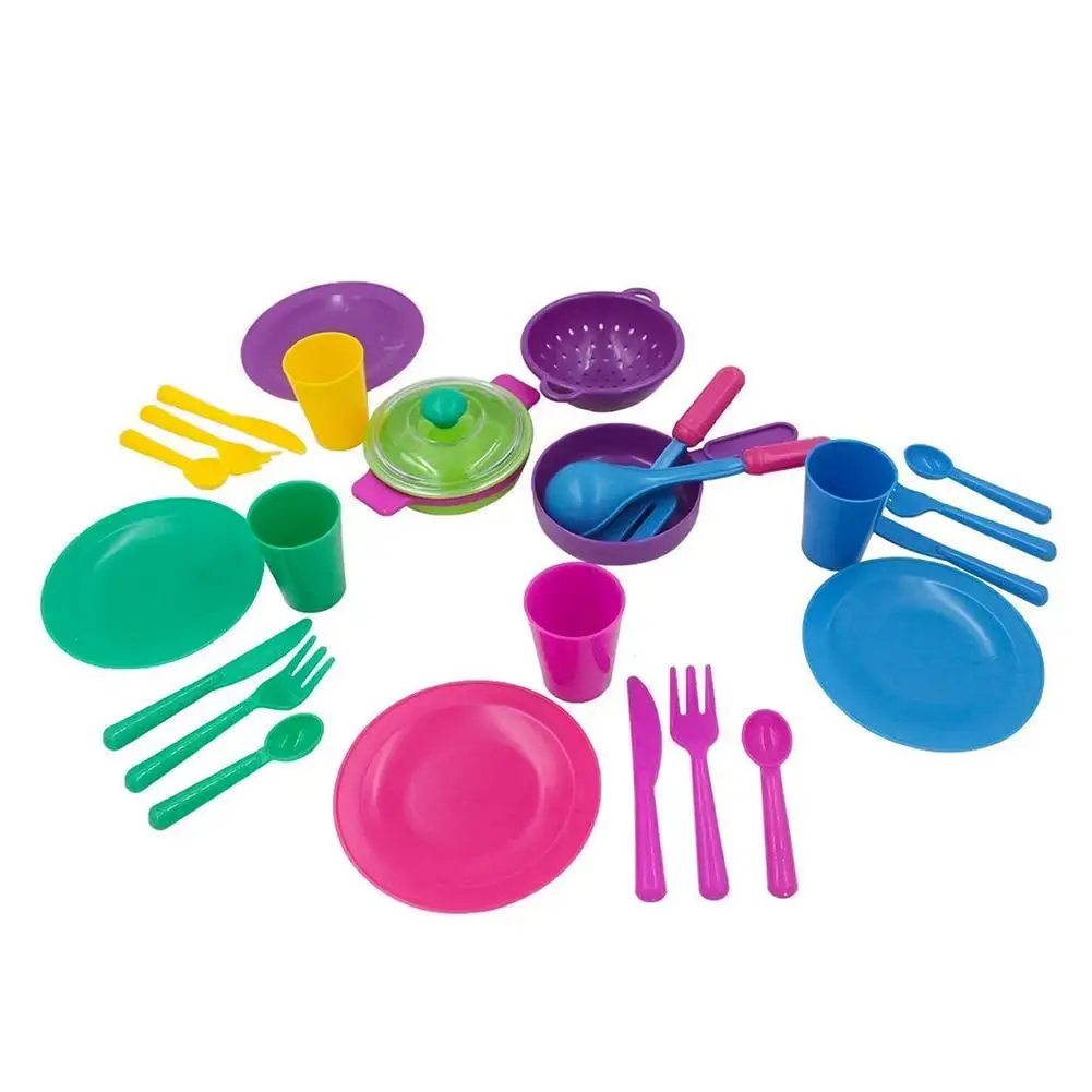 28PCS Creative Children Play House Toys Kitchen Cutlery Set Children's Game Simulation Tableware Cooking | Игрушки и хобби
