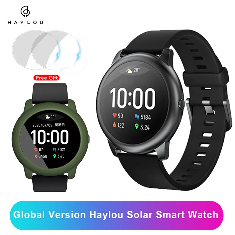 Смарт часы YouPin Haylou Solar водонепроницаемые IP68 для мужчин и женщин Android iOS фитнес