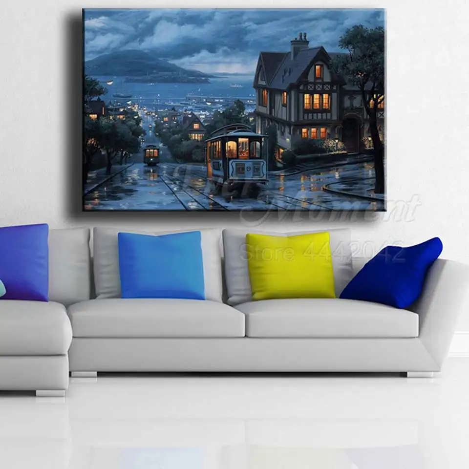 Ever Moment Diamond Painting Cross Stitch Street Scenery Picture Mosaic 5D DIY Rhinestone Diamond Embroidery Handmade S2F1034