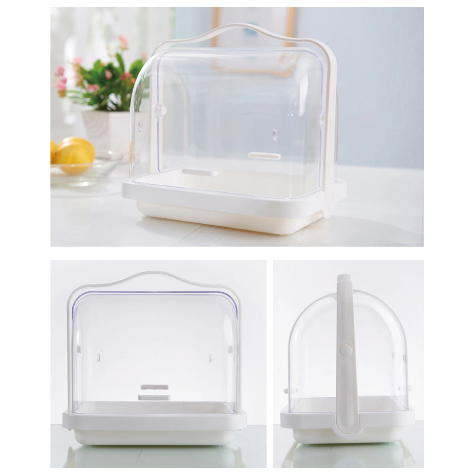 

Portable Desktop Storage Box With Double-Sided Flip Cover Multifunctional Food Storage Box For Living Room Kitchen Bedroom