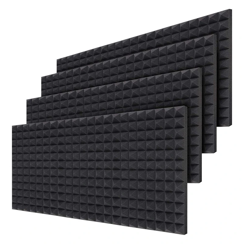 24 Pcs Acoustic Foam Panels Sound Absorbing Dampening Wall Pyramid 2 Inch Treatment 40X30X5 cm Promotion | Строительство и ремонт