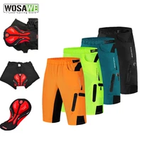 wosawe mens cycling shorts mtb shorts with non removable padded underwear bike downhill shorts loose fit outdoor bicycle shorts