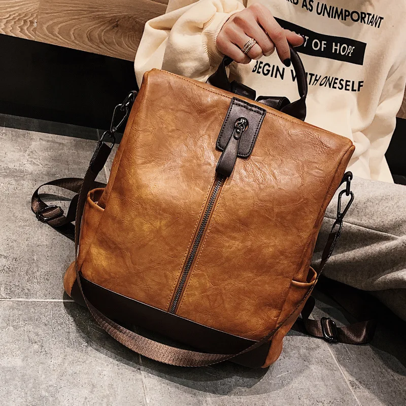 Винтажные школьные сумки для подростков рюкзаки Mochila Feminina кожаный женский рюкзак