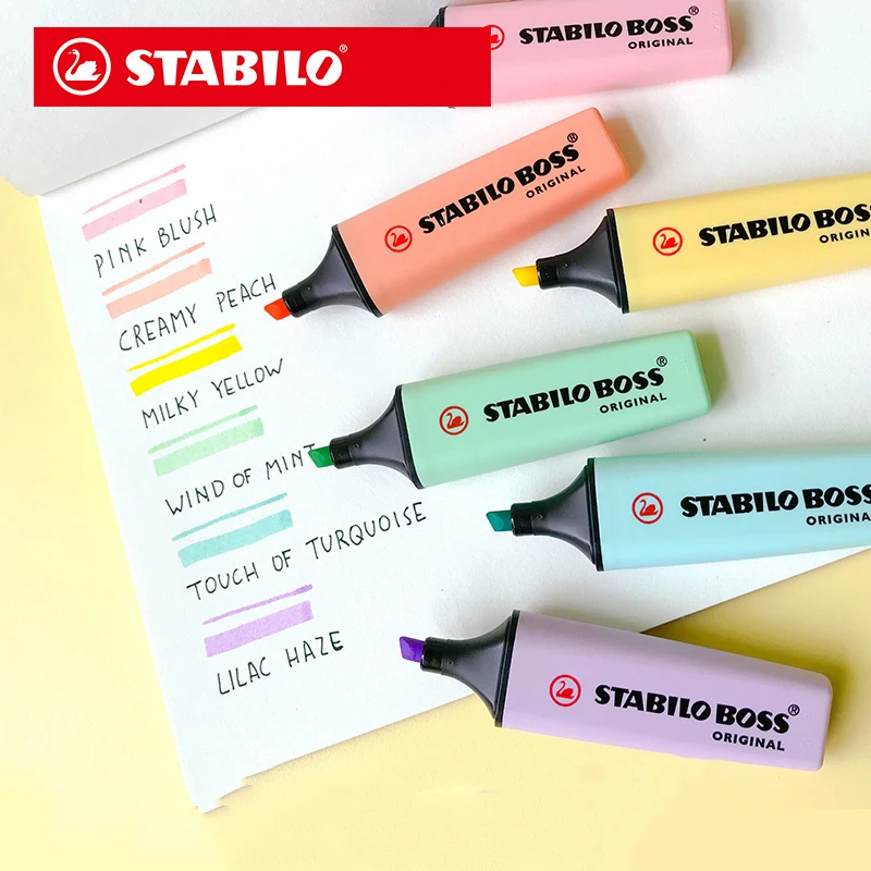 1 шт. текстовый маркер Stabilo Boss оригинальный 70 хайлайтер Детская технология с