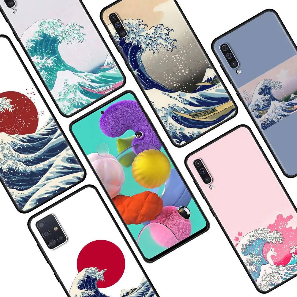 

Japan Sea Wave Ocean Kanagawa Phone Case for Samsung Galaxy A51 A71 A21s A12 A31 A41 A32 A02s A11 A72 A52 A42 5G A01 A91 Cover
