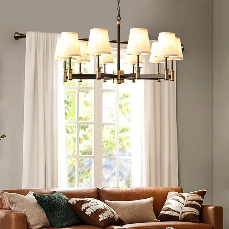 Люстра из кованого железа в латиноамериканском стиле для гостиной столовой