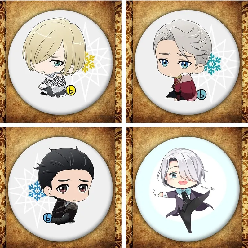 Японское аниме Юри! Брошь на льду в виде японского мультфильма Юрия кацуки сумки