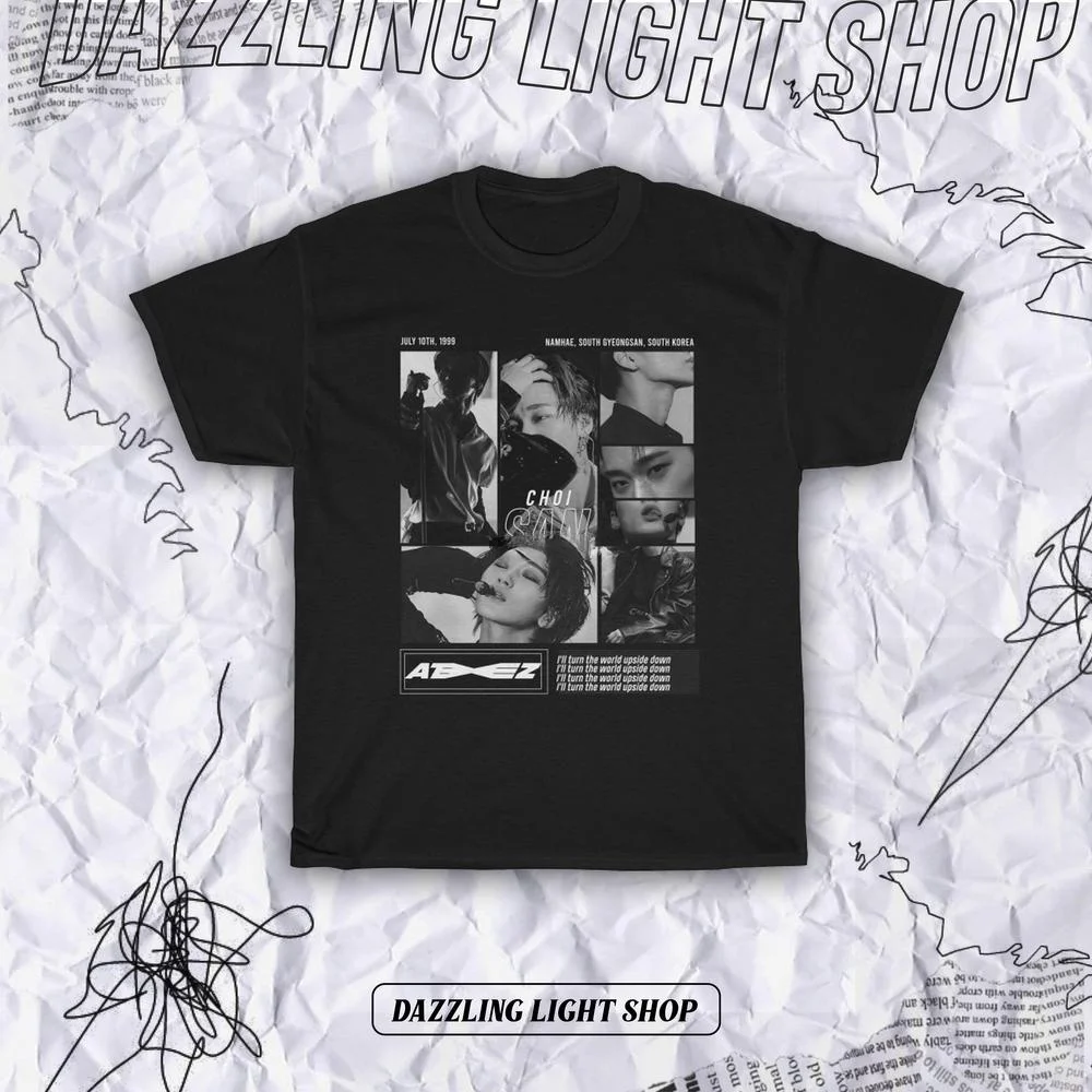 

ATEEZ Choi San Футболка Kpop вдохновленная одежда Kpop Merch Ateez Merch Kpop вдохновленная рубашка