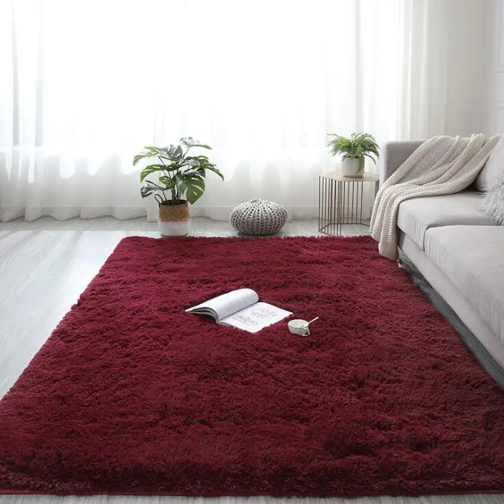 Бесплатная доставка длинный плюшевый нескользящий мягкий коврик для комнаты