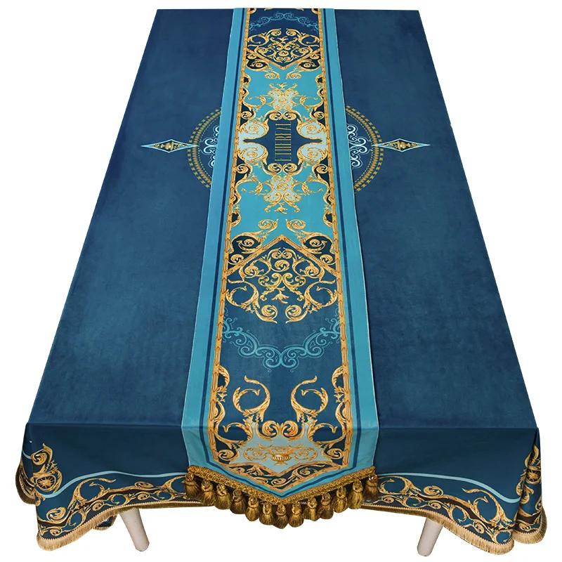

Customized European British ins retro table flag bed flag TV cabinet tea table dining tablecloth bed end flag set