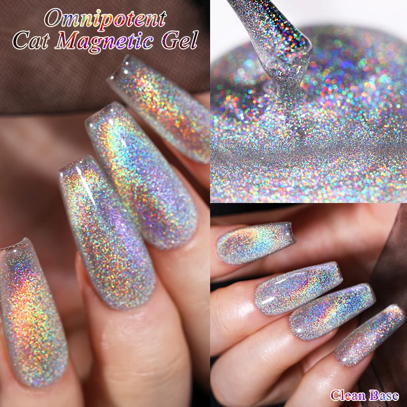 BORN PRETTY 7 мл голографический магнитный гель для кошек Зимний цветной