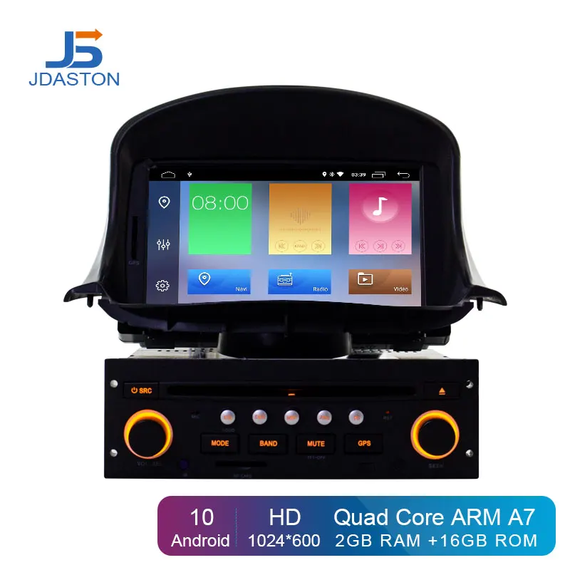 JDASTON Android 10 0 автомобильный DVD плеер для PEUGEOT 206 206CC GPS навигация 1 Din автомобильное