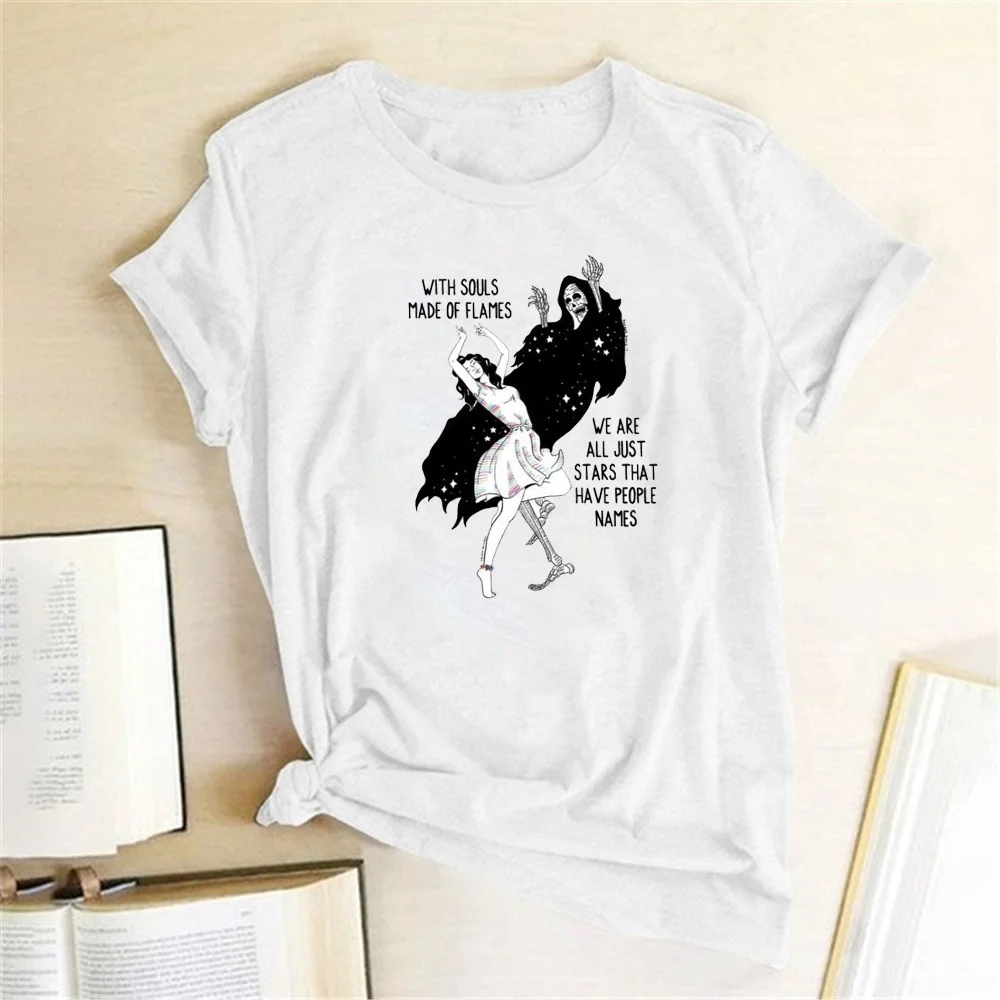 Футболка VIP HJN с душками из пламени футболка рисунком скелета и людей хлопковая