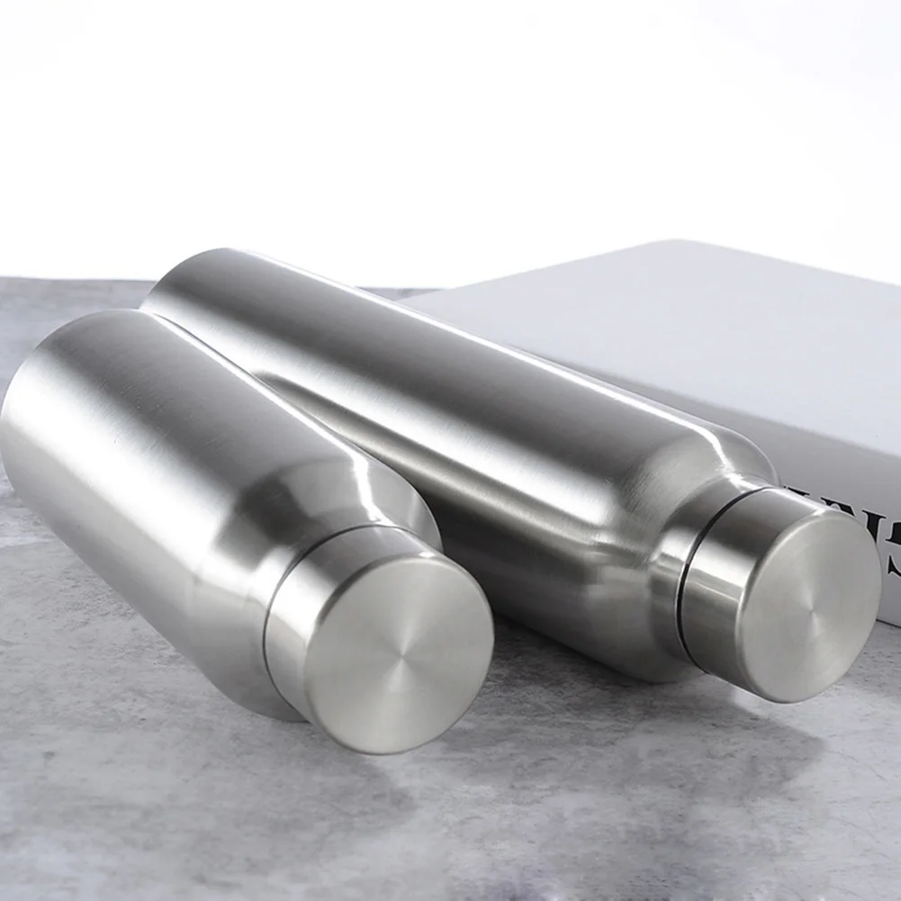 650ML/1000ML Stainless Cola Motion Sports Water Bottle Rugged Cup Monolayer Metal Color Drink Drinkware | Спорт и развлечения