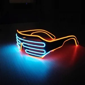 Умный пульт дистанционного управления светодиодными очками EL Glass EL Wire модные неоновые светодиодные очки с подсветкой в форме затвора Rave DJ яркий костюм для вечеринки