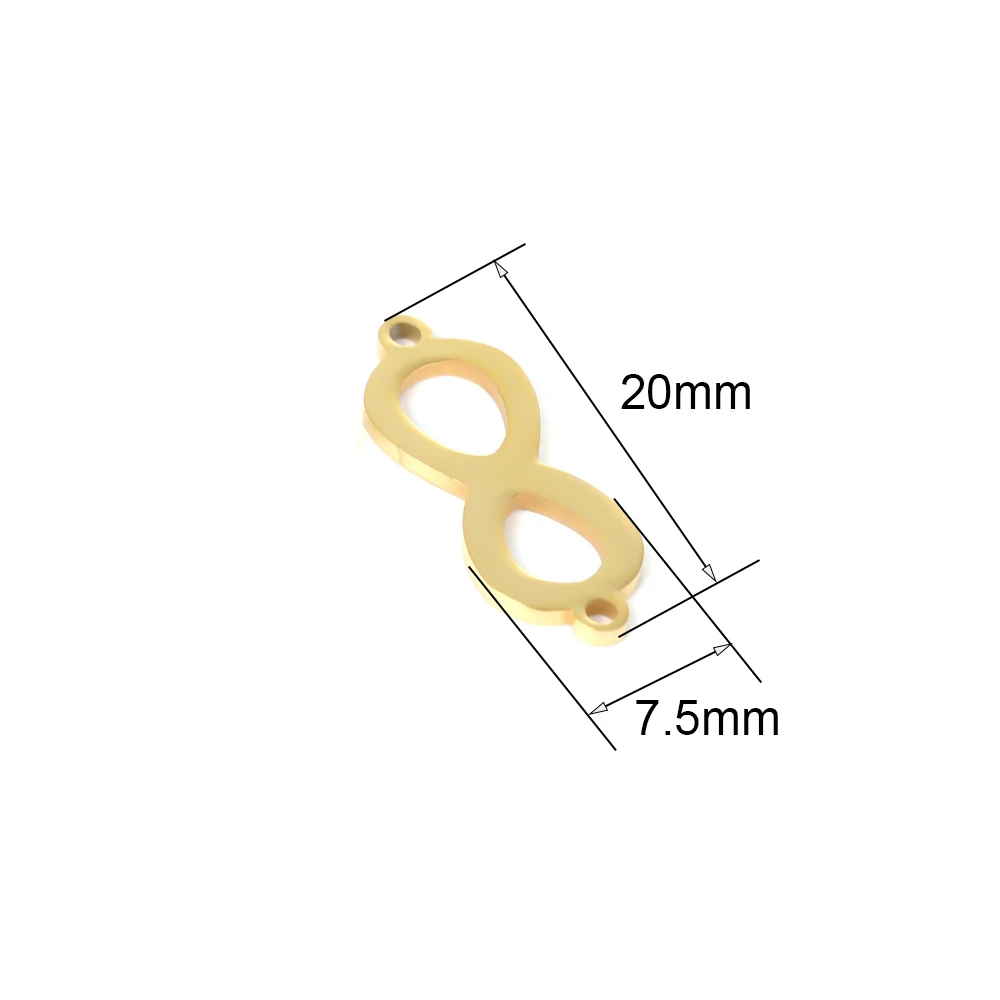 Бесконечный соединитель браслета Semitree из нержавеющей стали 5 шт. 8 плавающих