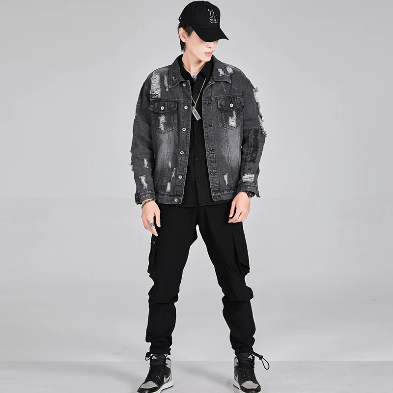 

Осенне-зимняя одежда, новая Корейская версия джинсовой куртки, мужское мытое пальто большого размера