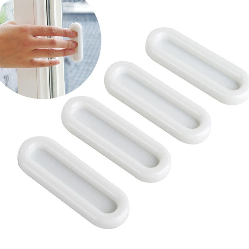 

4pcs Multi-purpose Paste Open Sliding Door Handles for interior Doors glass Window Cabinet drawer Wardrobe Pulls Door Hardware