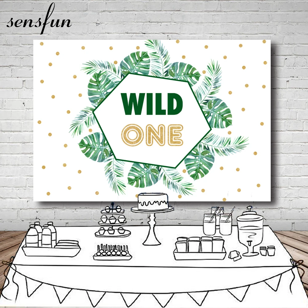 Sensfun дикий один тропические листья День Рождения фотография фон индивидуальный