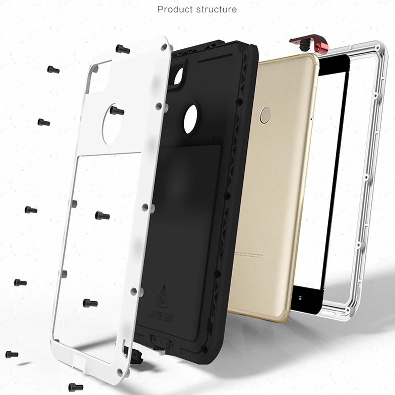 с Gorilla Стекло Экран закаленное протектор Из Металла Алюминий чехол телефона Xiaomi Mi