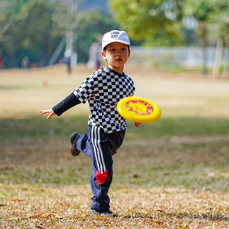 

19cm Soft Flying Disc For Child 5 Cartoon Patterns Kindergarten Outdoor Beach Sports Kid Parent-Child Interactive Toy