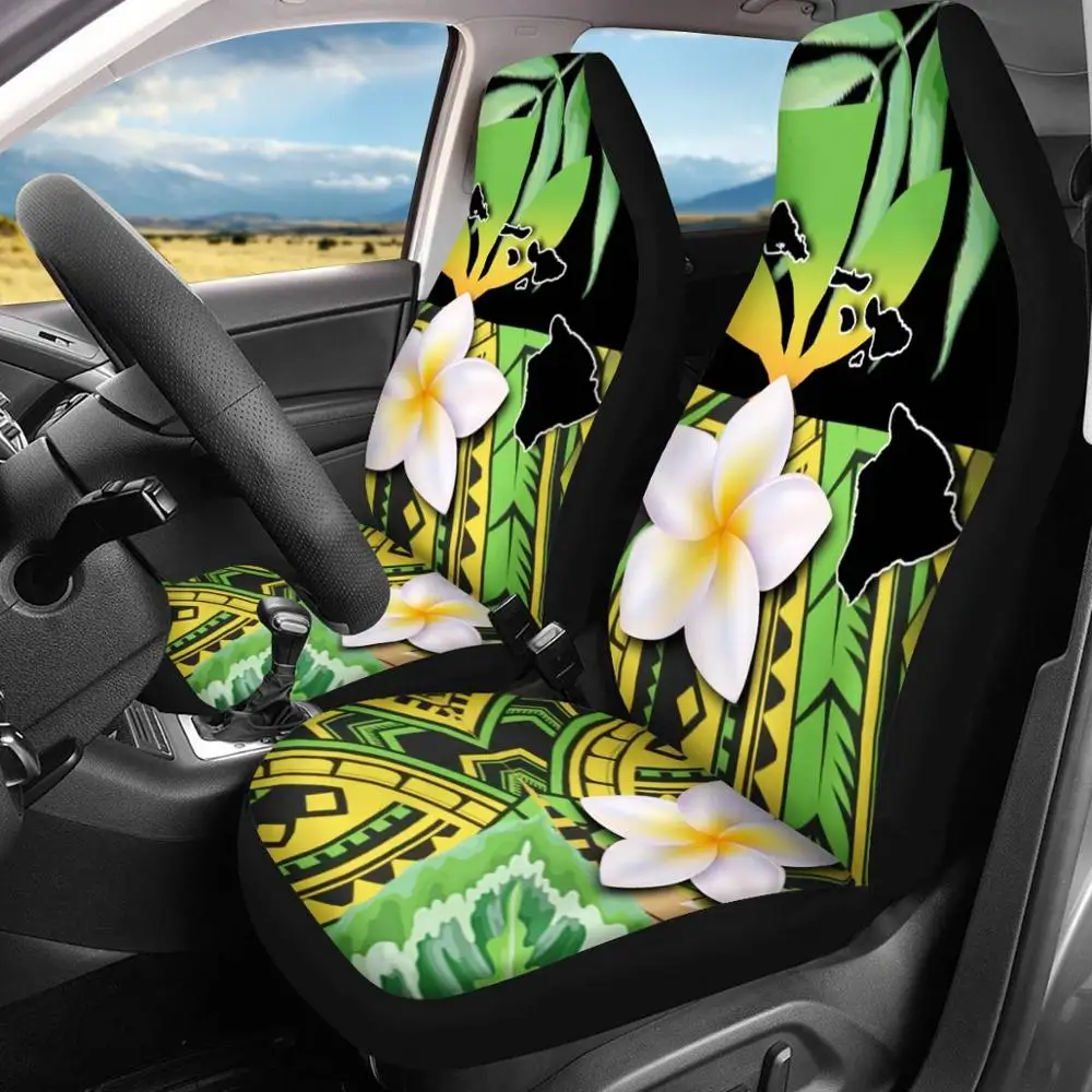 

Полинезийские традиционные племенные чехлы на автомобильные сиденья с цветочным дизайном, водонепроницаемое защитное покрытие на передне...