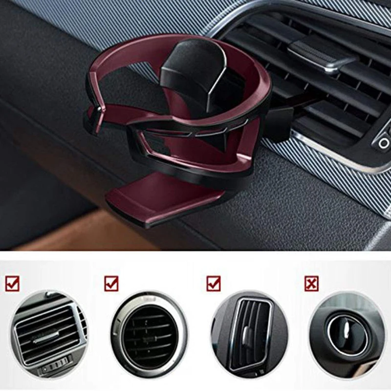 

Автомобильный держатель для чашки, регулируемое автомобильное крепление на вентиляционное отверстие, универсальный держатель с зажимом д...