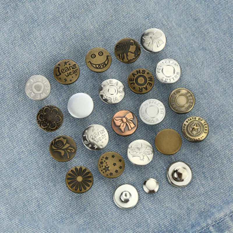 

3Pcs Detachable Jean Buttons Easy Clip Snap Button Perfect Fit Instant Universal Buckles Thin Waist Replacement No Sew Needed