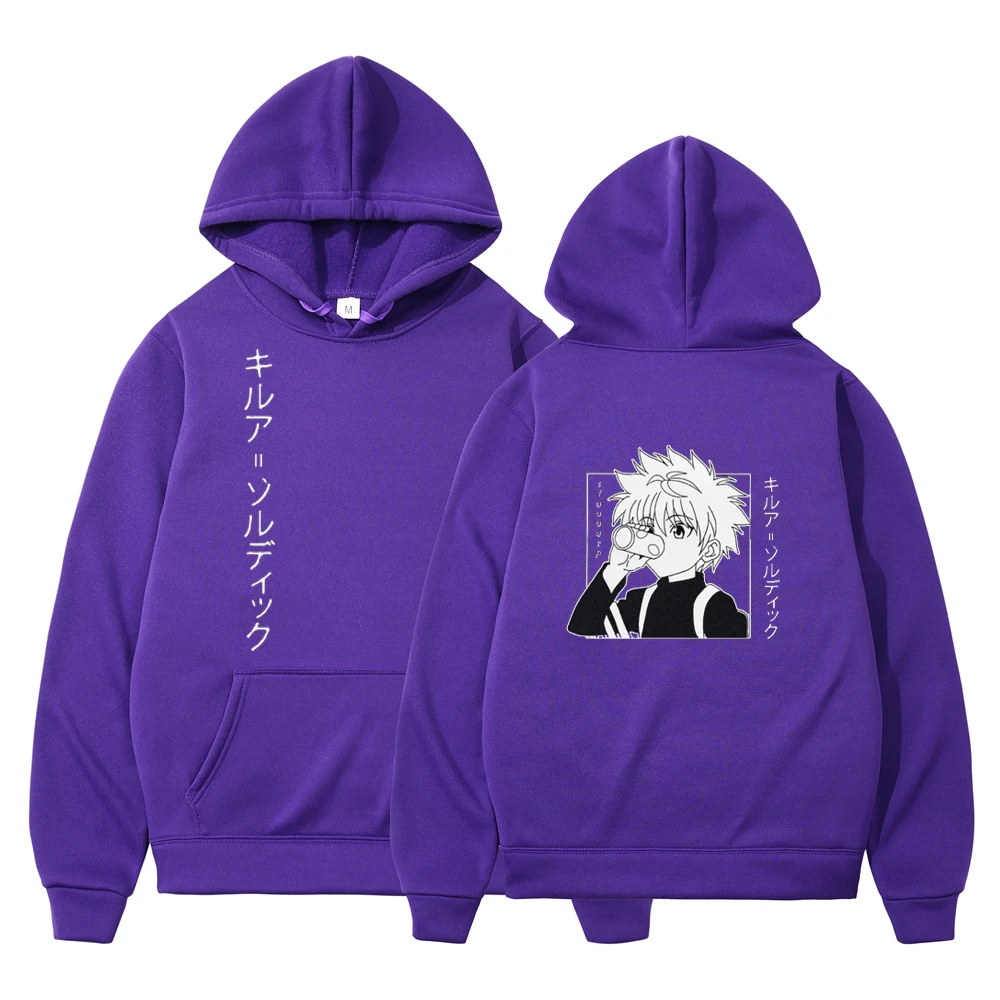 

Kawaii Hunter X Hunter Hoodies Men Women Long Sleeve Sweatshirt Killua Zoldyck Anime Manga Hoodies Bluzy Tops Clothes
