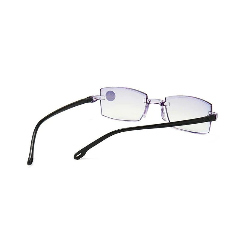 

Zilead Black Reading Glasses Men Anti Blu-Rays Presbyopia Eyewear Ultralight Square Frameless Eyeglasses Diopter 0 to+4 Occhiali