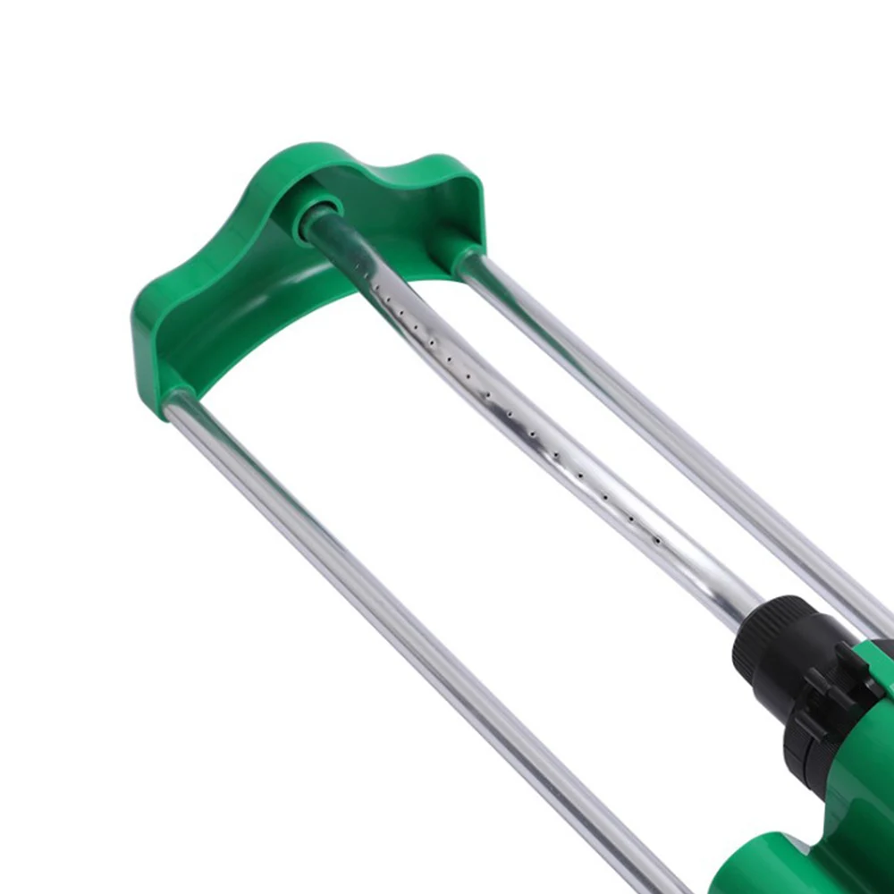 Поливочный спринклер для сада распылитель из алюминия с 17 отверстиями зеленое