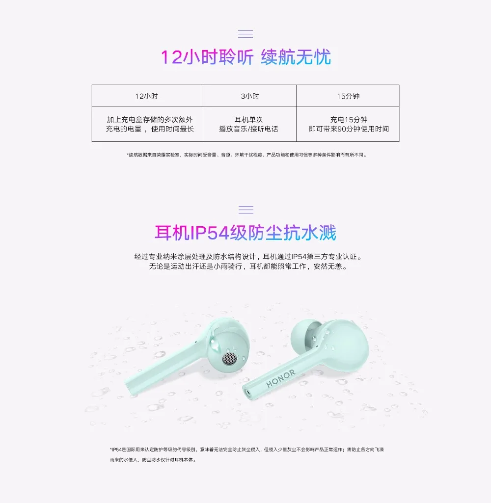 Huawei Honor Flypods Lite Freebuds Lite Беспроводные Наушники Hi-Fi Bluetooth наушники TWS наушники водонепроницаемые IP54 Tap control