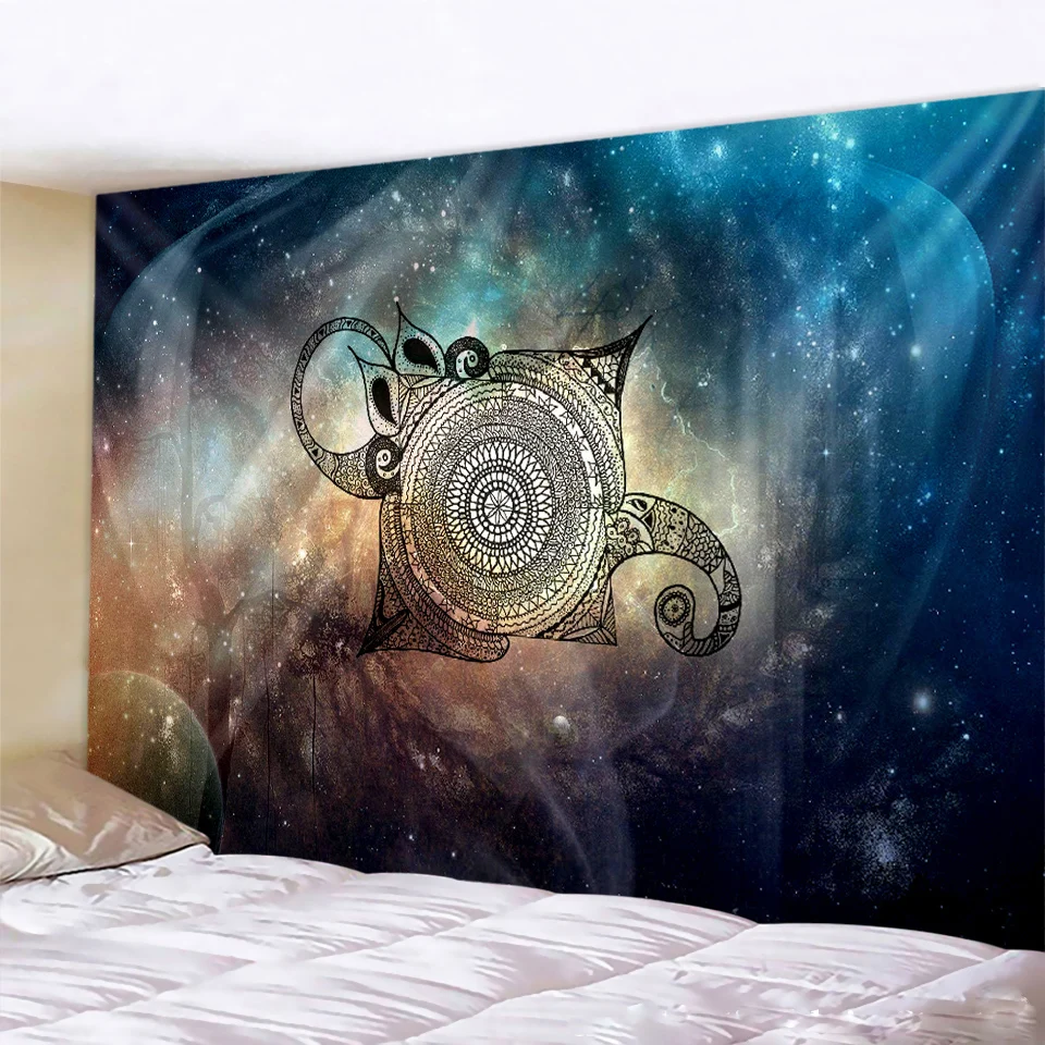 Индийский Будда медитация домашнее Искусство декоративный гобелен фон ткань