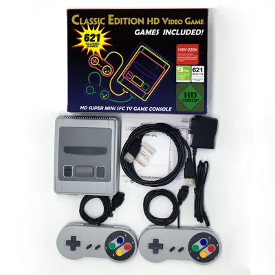 Семейная ТВ SNES Ретро Встроенная 621 игр классическая супер HDMI Мини игровая консоль