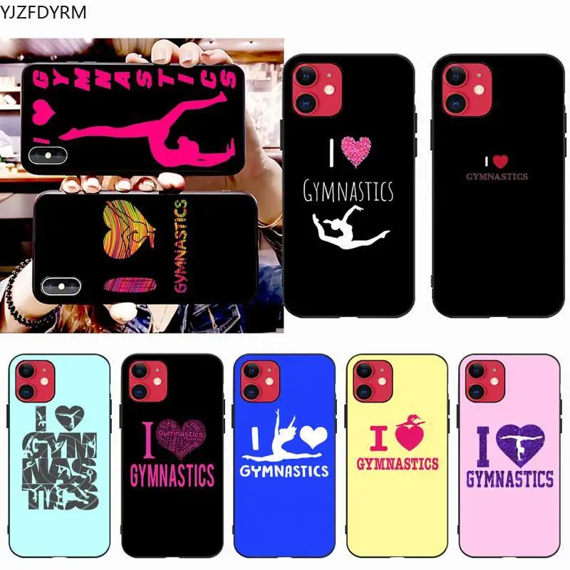 

I love gymnastics Custom Soft Phone Case for iphone 12 pro max 11 pro XS MAX 8 7 6 6S Plus X 5S SE 2020 XR case
