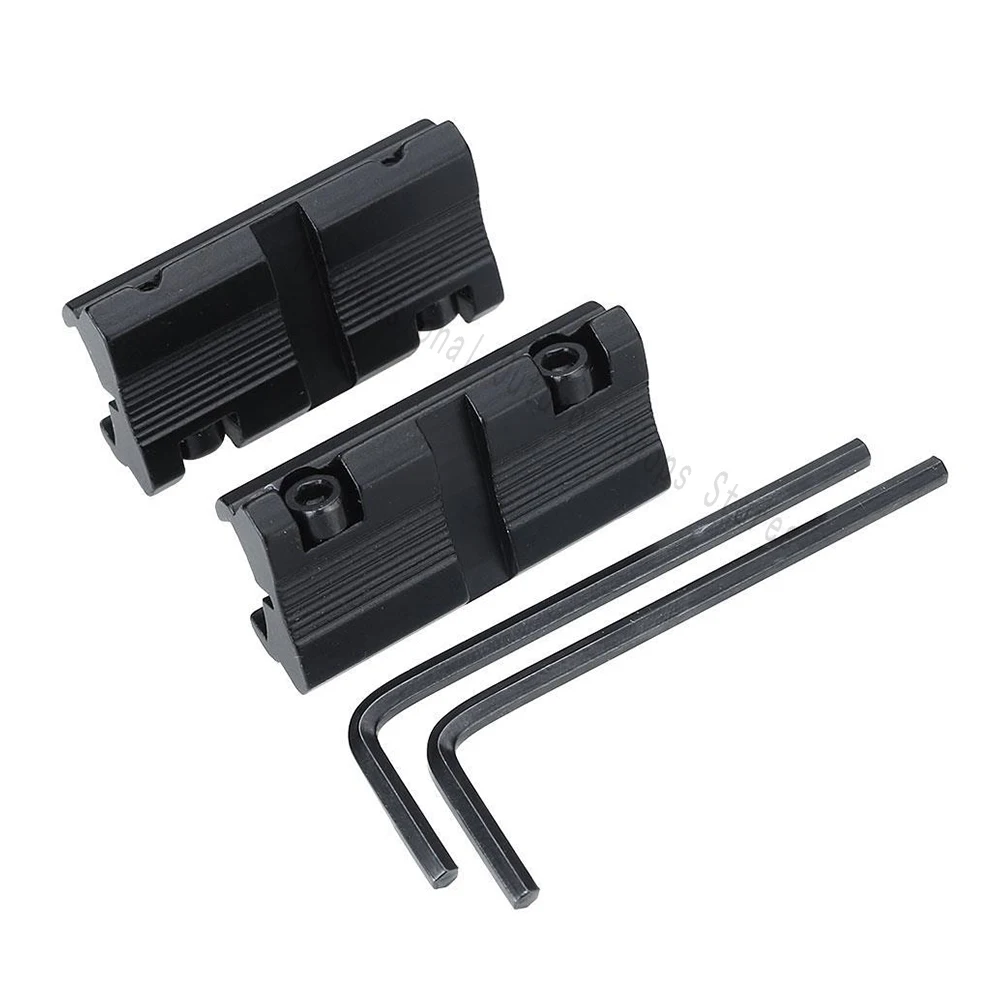 

2pcs 3/8" 11mm Dovetail to 7/8" 20mm Weaver Adapter Mount Ring Converter Aluminum Picatinny Innovative Rail Platform