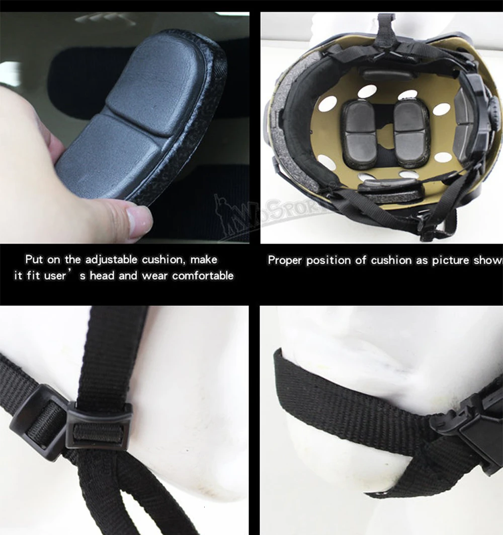 Страйкбол MH/PJ камуфляж ABS спорт OutdoorTactical Быстрый Шлем с NVG крепление направляющей встроенный циферблат внутренний комплект размер L
