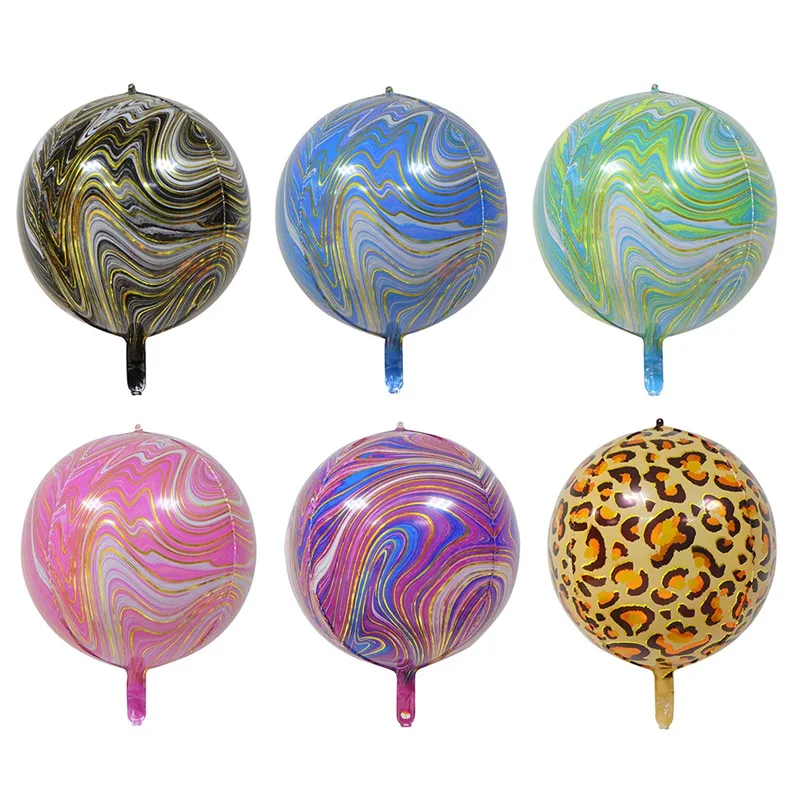 

1 Pcs Color Cloud Foil Balloon Wedding Birthday Party Decor Supplies 22 Inch Agate Colorful Marble Aluminum Film Balloon