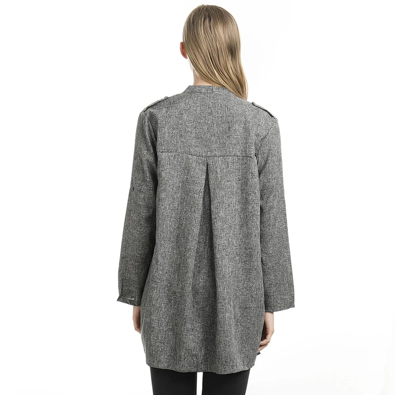 Лидер продаж Осеннее Женское пальто большого размера Женская Длинная Верхняя