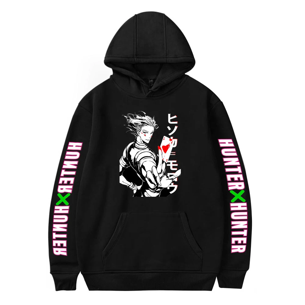 

Popular Comic hisoka Hoodies Men Women Sweatshirts Hooded Hip Hop Hoodie Hot Cartoon Hunter boys girls Casual black pullovers