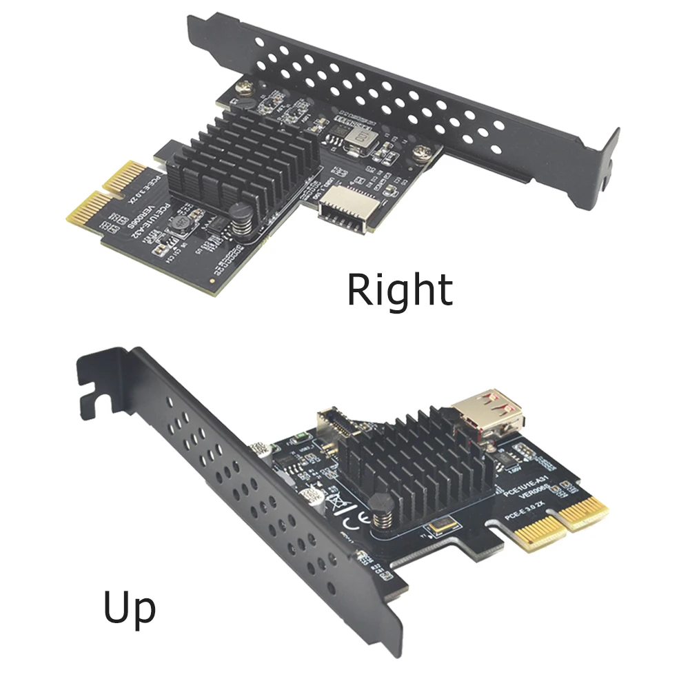 

ASM3142 Chip 10Gbps USB3.1 Type-E 20pin Riser Card USB2.0 PCI-E 3.0 X2 Adapter Computer Desktop Slots Adapter Brand New