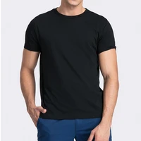 summer new mens basic round neck pure casual solid color short sleeved stritching t shirt male streetwear top high quality tee