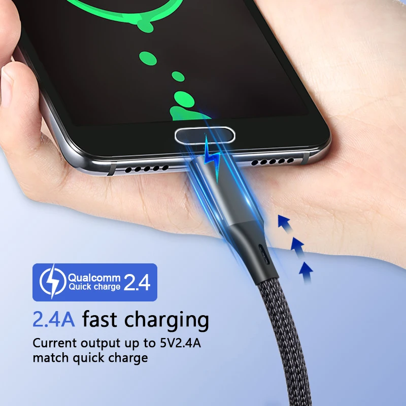 2.4A Micro USB кабель для быстрой зарядки кабели передачи данных зарядное устройство
