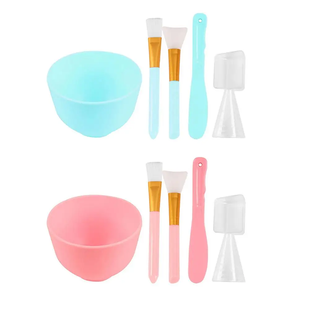 

DIY Face Cover Tools Necessary Facial Cover Tool Kit Soft Silicone Cover Brushes Practical Measuring Spoon Durable & Reusable Fa