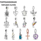 Бусины из серебра S925 пробы мой лучший друг, Радужный замок, двойная подвеска, подходят для оригинального браслета Pandoraer, женские Украшения сделай сам