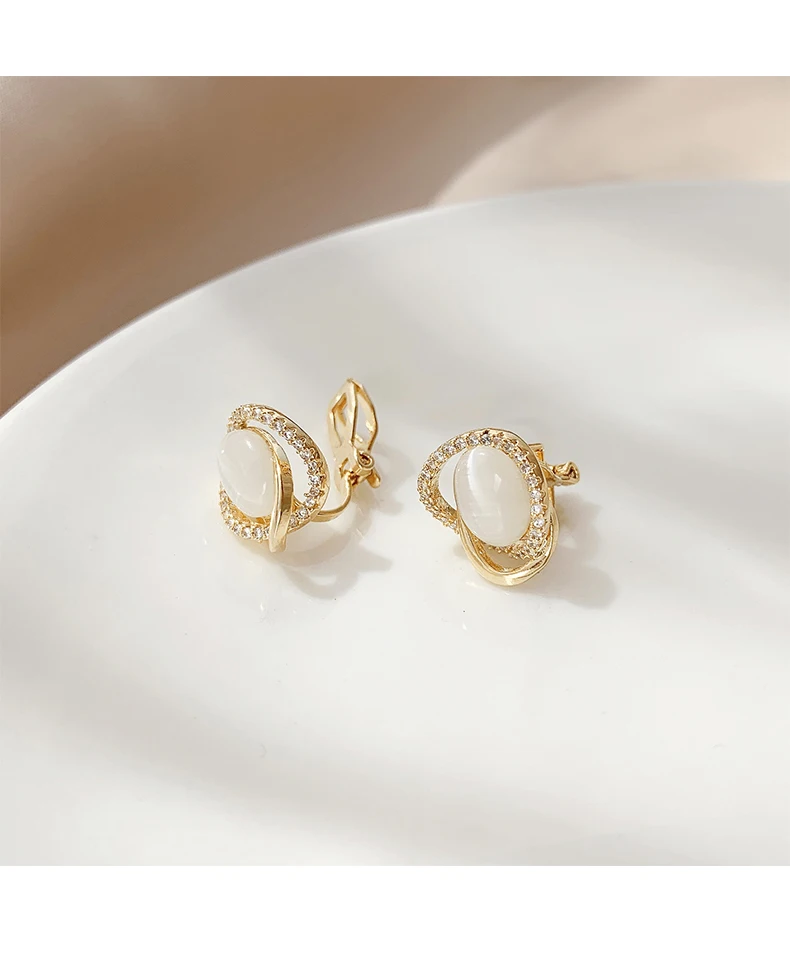 Женские серьги-гвоздики с цирконом новые ювелирные изделия изящные круглые