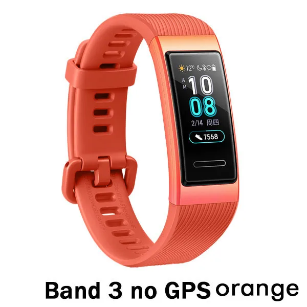 Band 3 Orange Huawei Band 3 Pro Band 3 0,95 дюймов Поддержка gps NFC трекер плавание Водонепроницаемый Bluetooth фитнес-трекер сенсорный экран - Цвет: Band 3 Orange