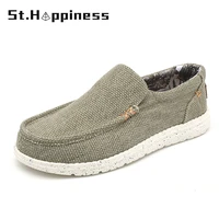 2021 summer new mens canvas boat shoes breathable casual driving shoes fashion soft slip on vacation loafers free shipping
