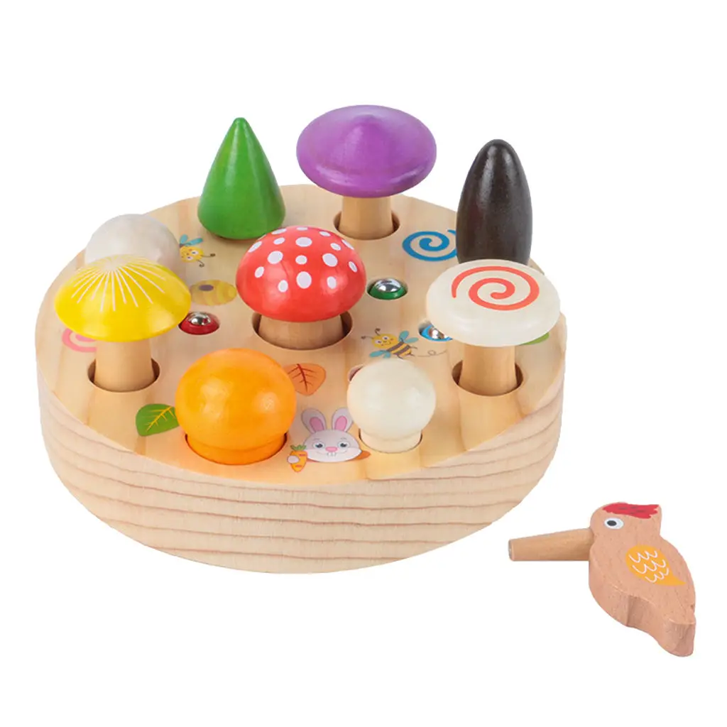 

Woodpecker Catch Worms Toddler Game Toy Montessori Kids Educational Toys